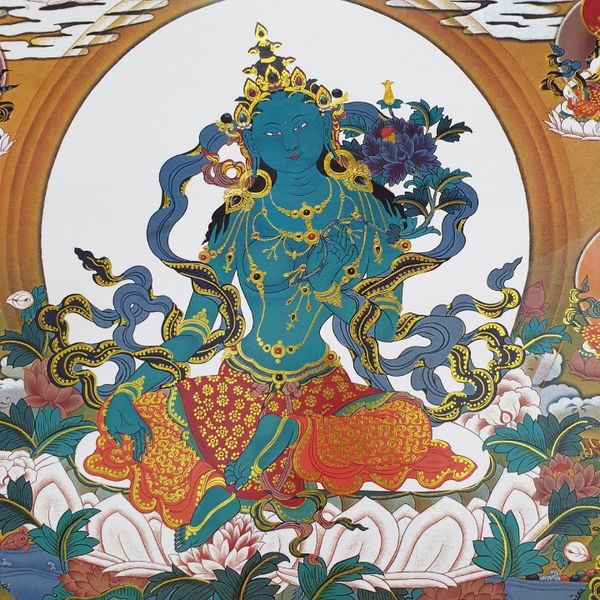 Tranh Thangka Tara Lục Độ Mẫu_120x80cm